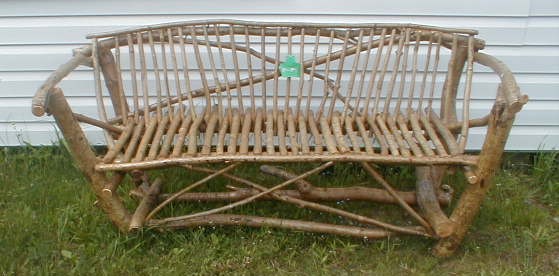 Low Back Love Seat - Mountain Maple - Natural Varnish - Price:$175.00